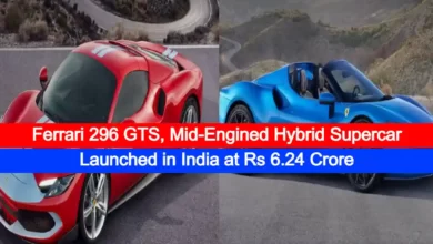 Ferrari 296 GTS, Mid-Engined Hybrid Supercar, Launched in India at Rs 6.24 Crore
