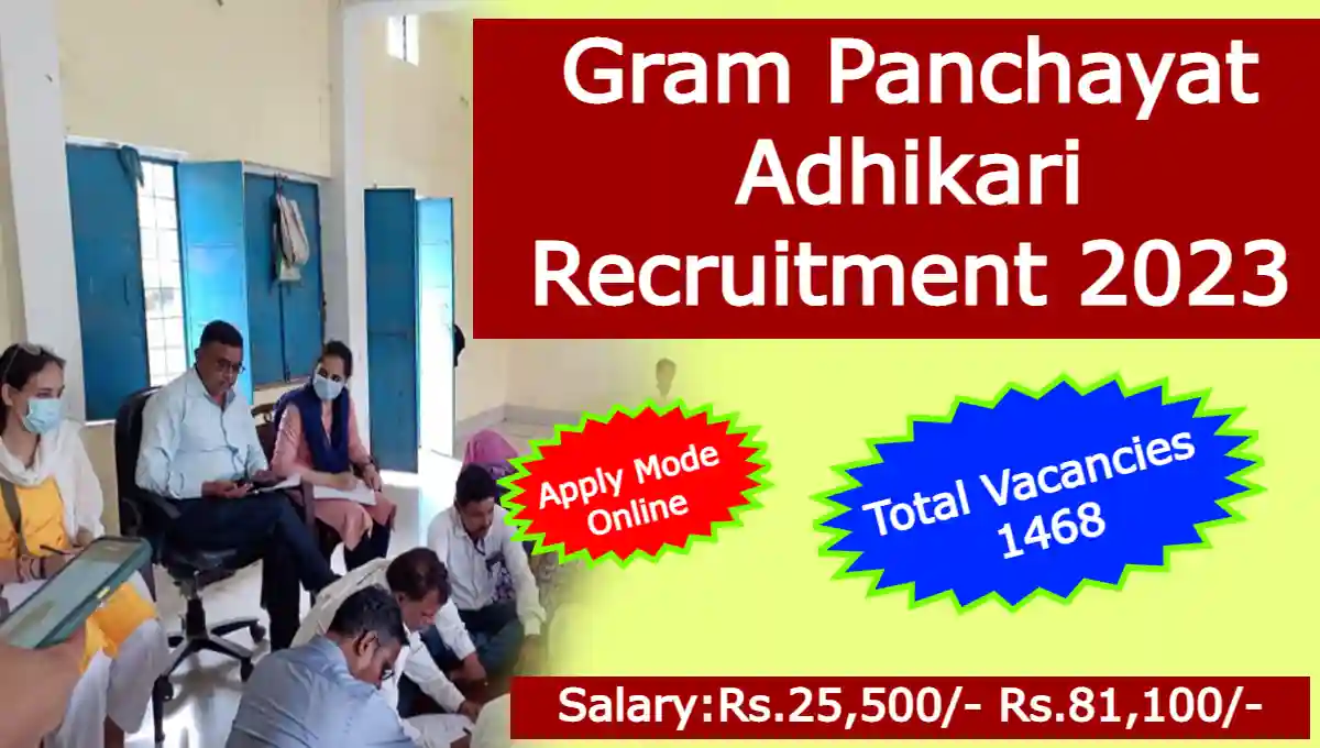 Gram Panchayat Adhikari Recruitment 2023: Apply for 1468 Village Development Officer (VDO) Positions at UPSSSB in Uttar Pradesh