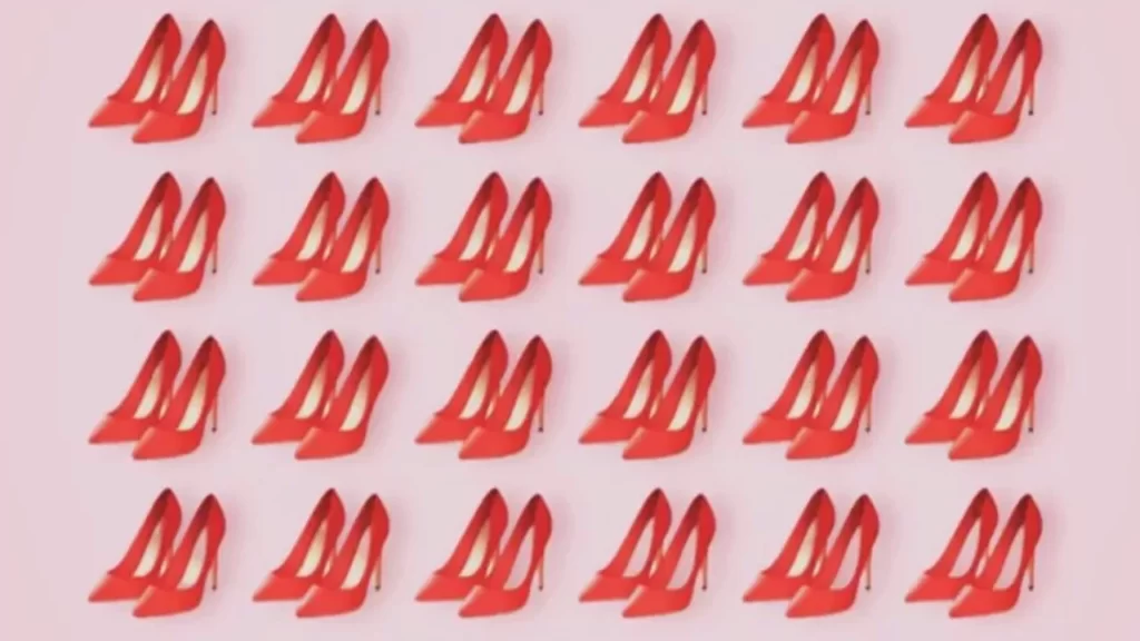 Can you find the different pair of shoes? This Optical illusion requires Good eyesight