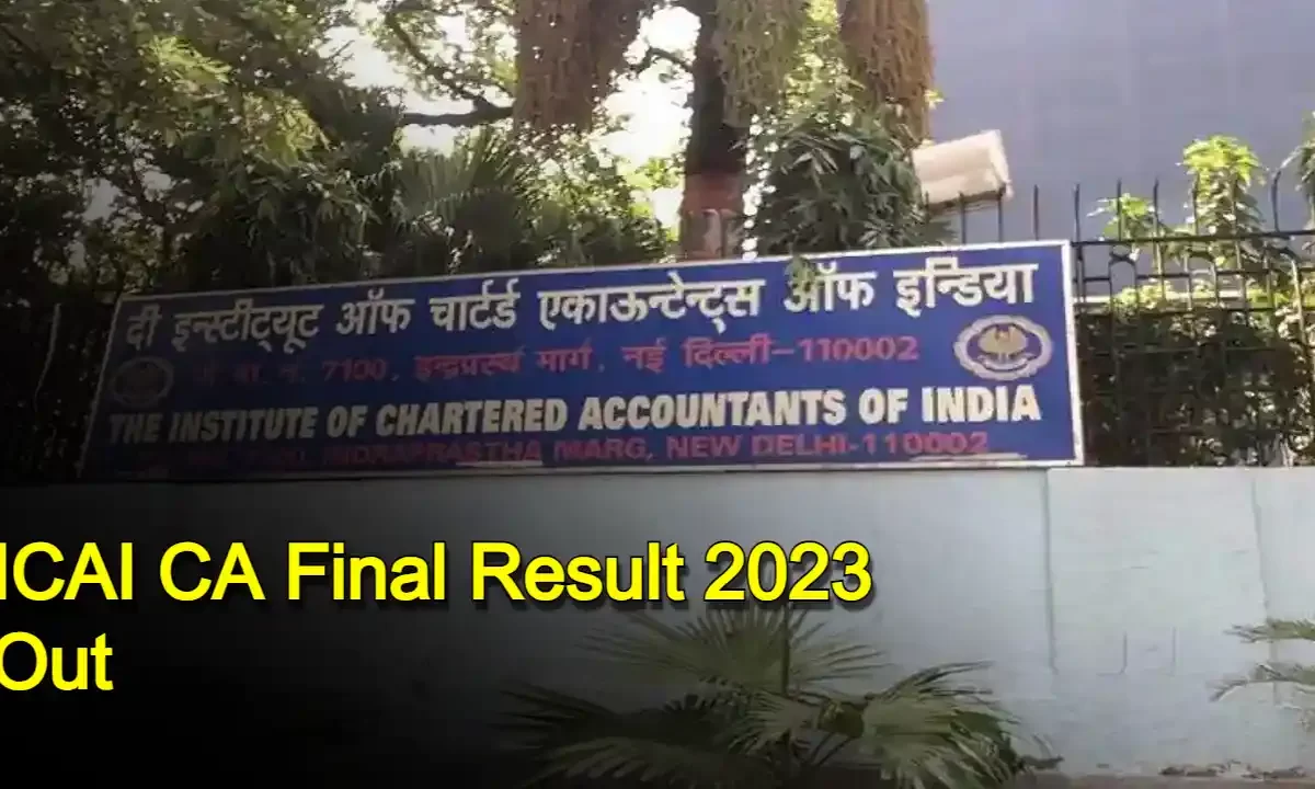 ICAI CA Final Result 2023 Out: Pass Percentage 21.39%, Topper Amit Sharma